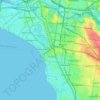 Topografische kaart City of Port Phillip, hoogte, reliëf