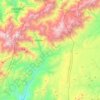 Topografische kaart Toubkal, hoogte, reliëf