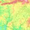 Topografische kaart Langonnet, hoogte, reliëf