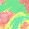Topografische kaart Upper Peninsula, hoogte, reliëf