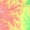 Topografische kaart Dinwiddie County, hoogte, reliëf