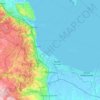 Topografische kaart Gdańsk, hoogte, reliëf