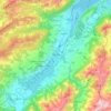 Topografische kaart Sarnen, hoogte, reliëf