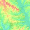 Topografische kaart Sabine County, hoogte, reliëf