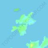 Topografische kaart Isla Mina, hoogte, reliëf