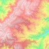 Topografische kaart Roncesvalles, hoogte, reliëf