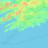 Topografische kaart West Cork, hoogte, reliëf