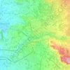 Topografische kaart Carpentras, hoogte, reliëf