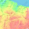 Topografische kaart Maranhão, hoogte, reliëf