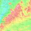 Topografische kaart Cotswold, hoogte, reliëf
