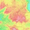 Topografische kaart Hauts-Plateaux, hoogte, reliëf