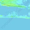 Topografische kaart Atlantic Beach, hoogte, reliëf