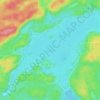 Topografische kaart Lac Louisa, hoogte, reliëf