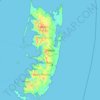 Topografische kaart Pemba, hoogte, reliëf