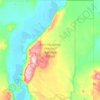 Topografische kaart Hart Mountain National Antelope Refuge, hoogte, reliëf