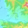 Topografische kaart Jadranska Lesnica, hoogte, reliëf
