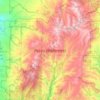 Topografische kaart Pecos Wilderness, hoogte, reliëf
