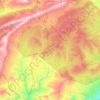 Topografische kaart M'Sara, hoogte, reliëf