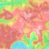Topografische kaart Crayssac, hoogte, reliëf