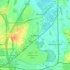 Topografische kaart Lea Marston CP, hoogte, reliëf