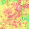 Topografische kaart La Couvertoirade, hoogte, reliëf