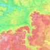 Topografische kaart Aalen, hoogte, reliëf
