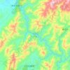 Topografische kaart 涔天河水库, hoogte, reliëf