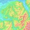 Topografische kaart Massifs du Chablais, du Haut-Giffre et des Aiguilles Rouges, hoogte, reliëf
