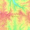 Topografische kaart Bloomington, hoogte, reliëf