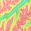Topografische kaart Ischgl, hoogte, reliëf