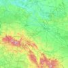 Topografische kaart Woiwodschap Neder-Silezië, hoogte, reliëf