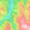 Topografische kaart Visperterminen, hoogte, reliëf