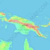 Topografische kaart Nouvelle-Guinée, hoogte, reliëf