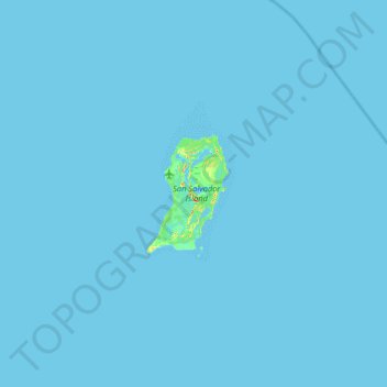 Topografische kaart San Salvador, hoogte, reliëf