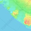 Topografische kaart Huntington Beach, hoogte, reliëf