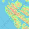 Topografische kaart Chichagof Island, hoogte, reliëf