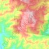Topografische kaart Trida, hoogte, reliëf