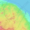 Topografische kaart Guyane, hoogte, reliëf