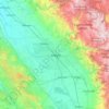 Topografische kaart Fresno County, hoogte, reliëf