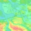 Topografische kaart Ostróda, hoogte, reliëf