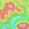 Topografische kaart Caino, hoogte, reliëf