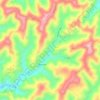 Topografische kaart McRoberts, hoogte, reliëf