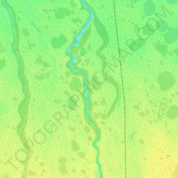 Topografische kaart Deer River, hoogte, reliëf