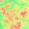 Topografische kaart Migneint, hoogte, reliëf