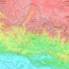 Topografische kaart पश्चिमाञ्चल विकास क्षेत्र, hoogte, reliëf