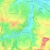 Topografische kaart Compton Dando, hoogte, reliëf