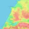 Topografische kaart Biarritz, hoogte, reliëf