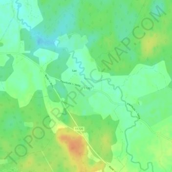 Topografische kaart Sae küla, hoogte, reliëf