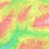 Topografische kaart Ormont-Dessous, hoogte, reliëf