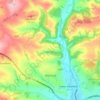Topografische kaart Washfield, hoogte, reliëf